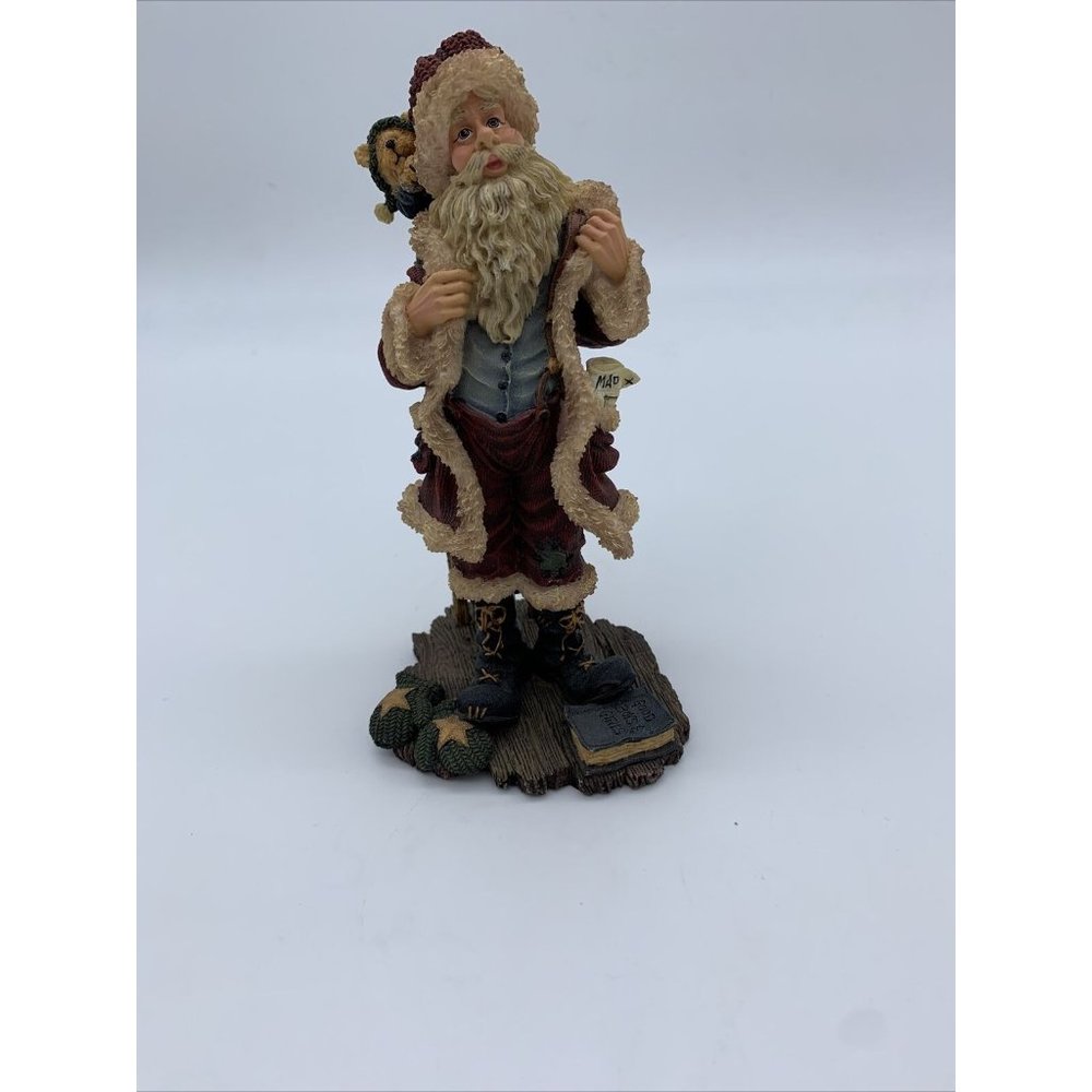 vintage Boyd’s Bear Friends Santa  Folkstone Collection Style #83008. 7” Tall